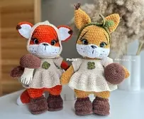 Parkaeva HM - Anastasia Parkaeva - Анастасия Паркаева - Squirrel and Fox - Белочка и Лисичка - Russian