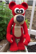 Fiber Doodles - K4TT - Big red bear
