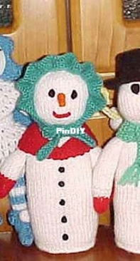 fairy and snowpeople knitting jean woods