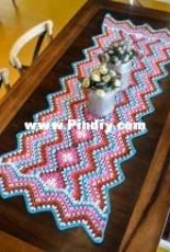 Círculo- ZigZag Table runner -Portuguese - Free