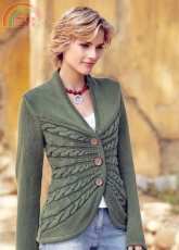 Sunburst cable cardigan by Erica Patberg