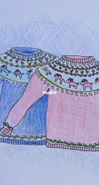 Christmas Horse Sweater by Marie Hoff-English,Danish -Free