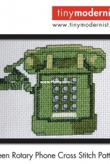 Tiny Modernist - Green Rotary Phone