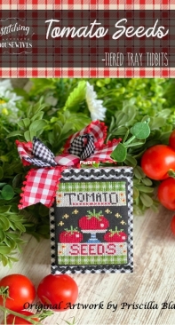 Stitching With the Housewives - Tiered Tray Tidbits - Tomato Seeds
