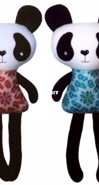 Dolls and Daydreams -  Big Panda - Machine Embroidery