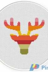 Daily Cross Stitch - Stag Head