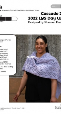 2022 LYS Day Wrap by Shannon Dunbabin for Cascade Yarns W834 - Free