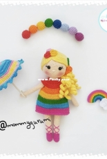 Mommygurumi - Elif Ebrar - Rainbow Doll - Turkish - Free