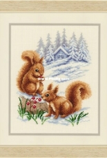 Vervaco VE CR1201177 - PN-0145599 Squirrels with Berries PCS