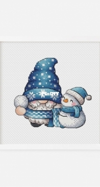 Christmas Gnome with Snowman by Svetlana Sichkar