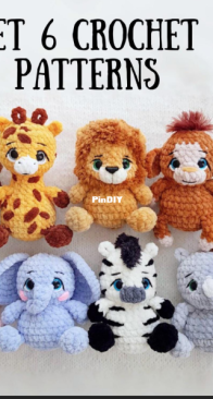 Safari crochet pattern set Amigurumi Estonia