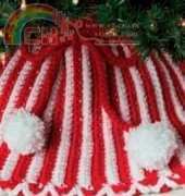 Deborah Norville Collection - Vicki Blizzard - Peppermint Stripes Tree Skirt - Free