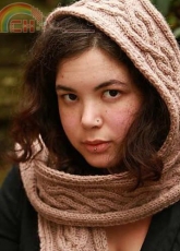 Doonbeg Bay Hooded Scarf by Kate Heppell