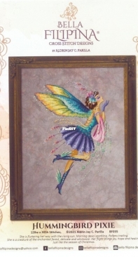 Bella Filipina Cross Stitch Designs BF035 Hummingbird Pixie XSD