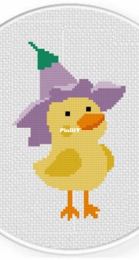 Daily Cross Stitch - Bell Flower Duck