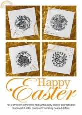 Cross Stitch Collection - Happy Easter - Blackwork by Lesley Teare