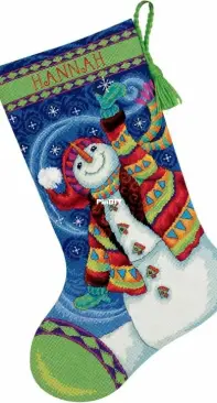 Dimensions 71-09143 Happy Snowman Stocking