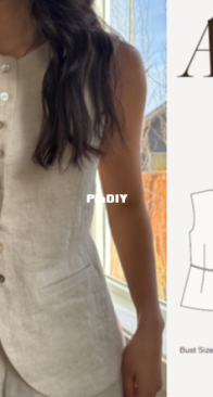 Patterns by Liliya - SewingWithLiliya - Liliya Zhang - Arlo Vest - Sizes 0-34