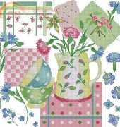 DMC BK865 Small Kitchen with Flowers