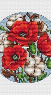 Poppies and cotton by Ksenia Adonyeva XSD