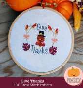The Frosted Pumpkin Stitchery - Give Thanks