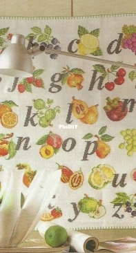 Fruit Alphabet from Margriet Borduren Issue 5 1996 XSD and PCS