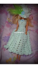 Niftynnifer -Jennifer Gregory- Esater Mint Dress for Barbie Doll- Free