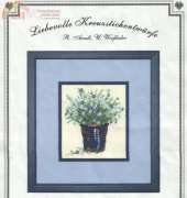 Liebevolle Kreuzstichentwürfe LKE B-50-02 - Blauer Wiesenblumeneimer