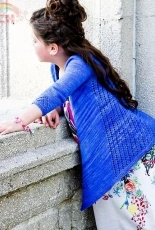 Anadiomenas Designs-Blue Macaw Cardigan by Elena Nodel