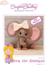 Super Skattig-N°15006-Felting Olivia the Elephant/English-Dutch