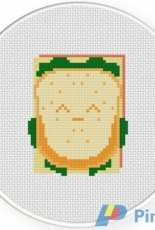Daily Cross Stitch -  Ham and Cheese