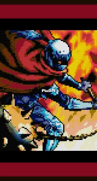 Cross Stitch Quest - Charubin, The Fire Knight - Free