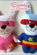 Carmela Caramella - Super Coelhos / Super Bunnies Felt Pattern - Portuguese - Free