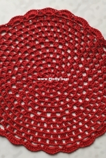 Simple doily in red