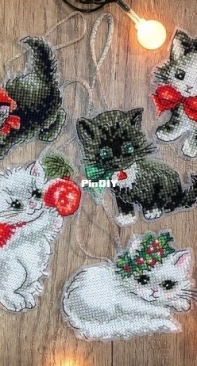 Letistitch LETI 987 Christmas Cats PCS