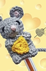 Eu quero croche - Adriana Gori - Mouse Pencil Topper - Portuguese - Free