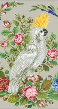 Cockatoo In A Floral Wreath by Alena Grigorieva XSD + PCS