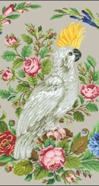 Cockatoo In A Floral Wreath by Alena Grigorieva XSD + PCS
