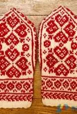 Heart Mittens by Matilde Skår - English, Norwegian - Free