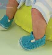 MadmonkeyKnits- Baby simple slip on deck shoes