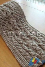 Triumph Cable Scarf by SmarieK /Smariek Knits-Free