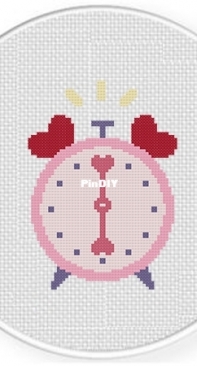 Daily Cross Stitch - Love Alarm Clock