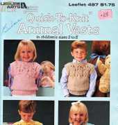 Leisure Arts-497-Quick-To-Knit Animal Vests by Barbara Boulton