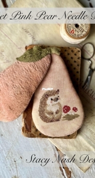 Stacy Nash Velvet Pink Pear Needlebook