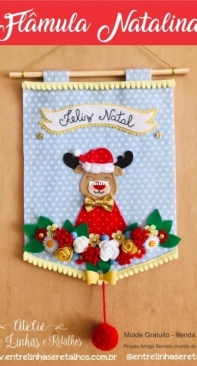 Atelie Entre Linhas e Retalhos - Eloisa Cintra  Christmas Banner - Flamula Natalina - Portuguese - Free