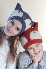 Foxy & Wolfie Beanie by Ekaterina Blanchard