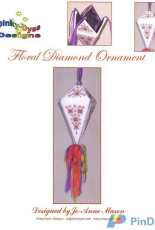 Dinky Dyes Designs - Floral Diamond Ornament