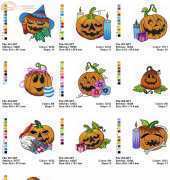 AP 485A Halloween Pumpkins - Machine Embroidery/ME