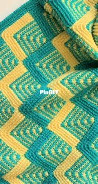 Simply Artful Crochet - Debra Silva - Blocks and Stipes Baby Blanket