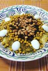 Cous Cous Tfaya (caramelized onions)